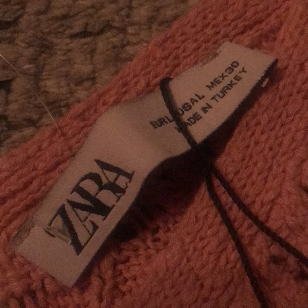 NEW Zara Knit Sleeveless Tank Top Pink Large - Picture 3 of 4